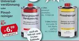 Sonderpreis Baumarkt Universalverdünnung oder Pinselreiniger Angebot