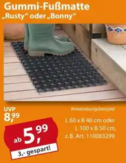 Sonderpreis Baumarkt Gummi-Fußmatte "Rusty" oder Bonny Angebot