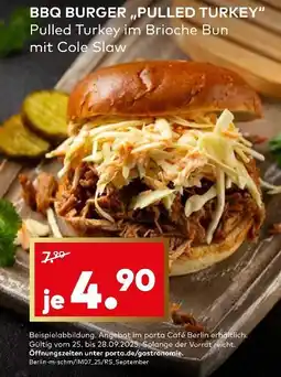 porta Bbq burger „pulled turkey“ Angebot