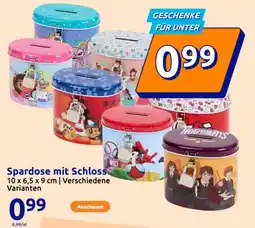 Action Spardose mit Schloss Angebot