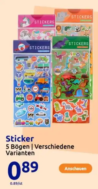 Action Sticker Angebot