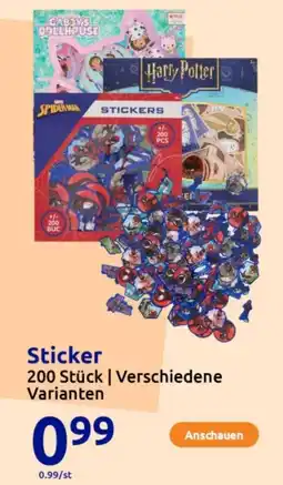 Action Sticker Angebot