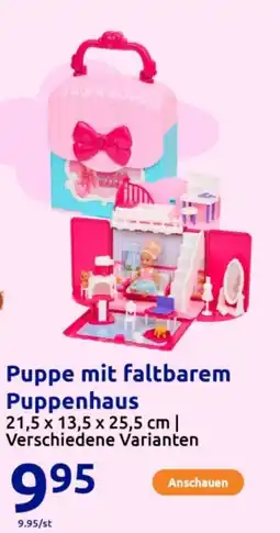 Action Puppe mit faltbarem Puppenhaus Angebot
