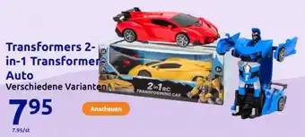 Action Transformers 2- in-1 Transformer Auto Angebot