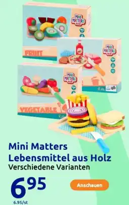 Action Mini Matters Lebensmittel aus Holz Angebot