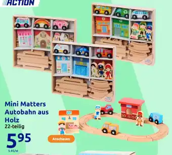 Action Mini Matters Autobahn aus Holz Angebot