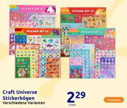 Action Craft Universe Stickerbögen Angebot