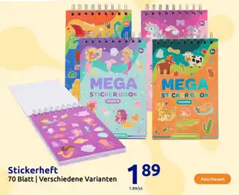 Action Stickerheft Angebot