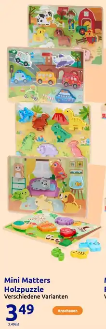 Action Mini Matters Holzpuzzle Angebot