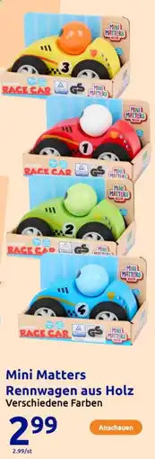 Action Mini Matters Rennwagen aus Holz Angebot