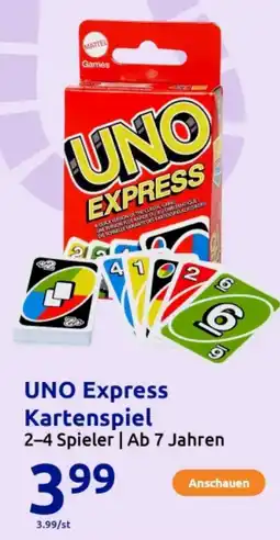 Action MATTEL UNO Express Kartenspiel Angebot