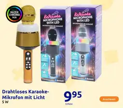 Action Drahtloses Karaoke- Mikrofon mit Licht 5 W Angebot