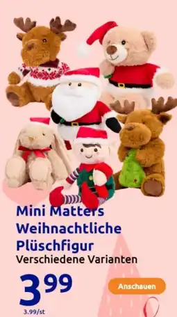 Action Mini Matters Weihnachtliche Plüschfigur Angebot