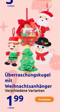 Action Überraschungskugel mit Weihnachtsanhänger Angebot