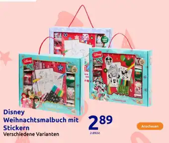 Action Disney Weihnachtsmalbuch mit Stickern Angebot
