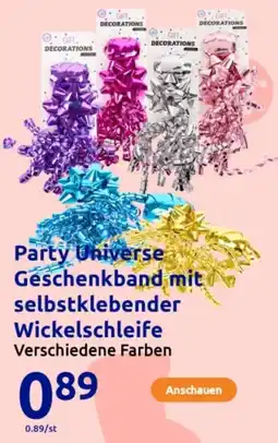 Action Party Universe Geschenkband mit selbstklebender Wickelschleife Angebot