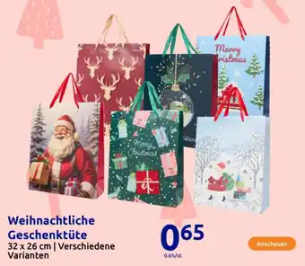 Action Weihnachtliche Geschenktüte Angebot