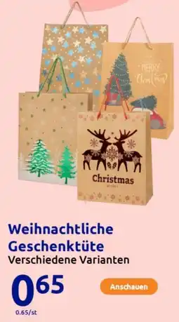 Action Weihnachtliche Geschenktüte Angebot