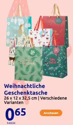 Action Weihnachtliche Geschenktasche Angebot