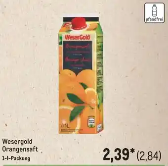 METRO Wesergold Orangensaft Angebot