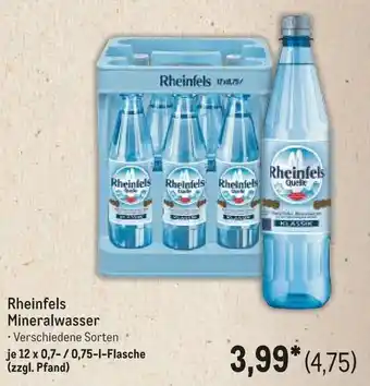 METRO Rheinfels Mineralwasser Angebot