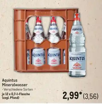 METRO Aquintus Mineralwasser Angebot