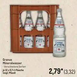 METRO Granus Mineralwasser Angebot