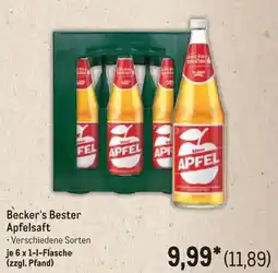 METRO Becker's Bester Apfelsaft Angebot