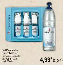 METRO Bad Pyrmonter Mineralwasser Angebot