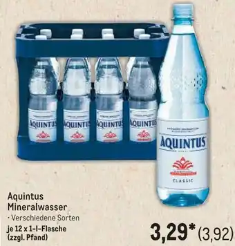METRO Aquintus Mineralwasser Angebot