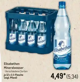 METRO Elisabethen Mineralwasser Angebot