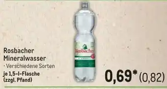 METRO Rosbacher Mineralwasser Angebot