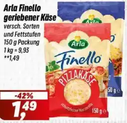 Simmel Arla Finello geriebener Käse Angebot