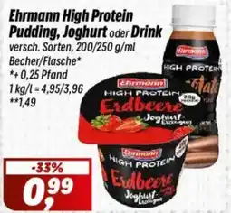 Simmel Ehrmann High Protein Pudding, Joghurt oder Drink Angebot