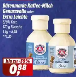 Simmel Bärenmarke Kaffee-Milch Genussvolle oder Extra Leichte Angebot