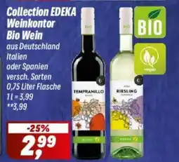 Simmel Collection EDEKA Weinkontor Bio Wein Angebot