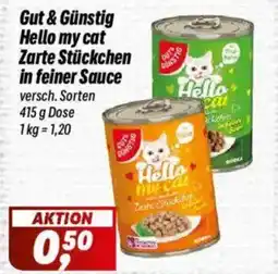 Simmel Gut & Günstig Hello my cat Zarte Stückchen in feiner Sauce Angebot