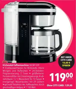CITTI Markt KitchenAid Kaffeemaschine 5KCM1209 Angebot