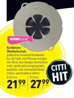 CITTI Markt Kochblume Überkochschutz Ø 25,5 cm Angebot