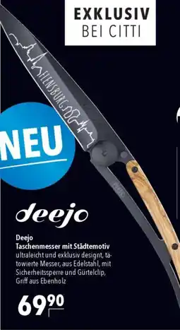 CITTI Markt Deejo Taschenmesser mit Städtemotiv Angebot