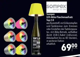 CITTI Markt Sompex LED-Akku-Flaschenaufsatz Top 2.0 Angebot
