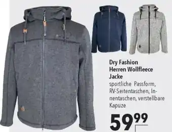 CITTI Markt Dry Fashion Herren Wollfleece Jacke Angebot