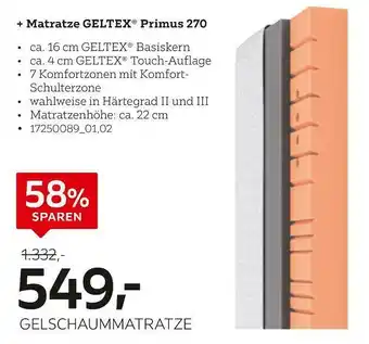 XXXLutz Schlaraffia gelschaummatratze Angebot