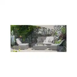 Netto Marken-Discount Garten Lounge Sitzgruppe Relax Sofa + Tisch + Sessel Terrasse Möbel Rattan Optik Angebot
