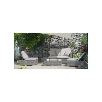 Netto Marken-Discount Garten Lounge Sitzgruppe Relax Sofa + Tisch + Sessel Terrasse Möbel Rattan Optik Angebot