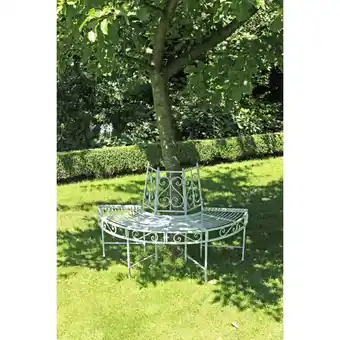 Netto Marken-Discount Garden Pleasure Metall Baumbank Varda Gartenbank Sitzbank Parkbank Antik weiß Angebot