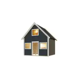 Netto Marken-Discount Karibu Spielhaus Kalle terragrau 2 Etagen inkl. Holzleiter Angebot