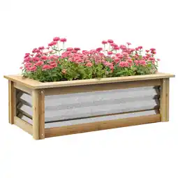Netto Marken-Discount Outsunny Hochbeet Verzinktes Metall, Tannenholz Angebot