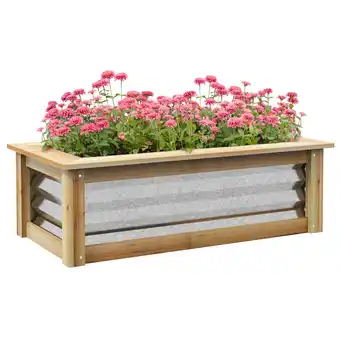 Netto Marken-Discount Outsunny Hochbeet Verzinktes Metall, Tannenholz Angebot