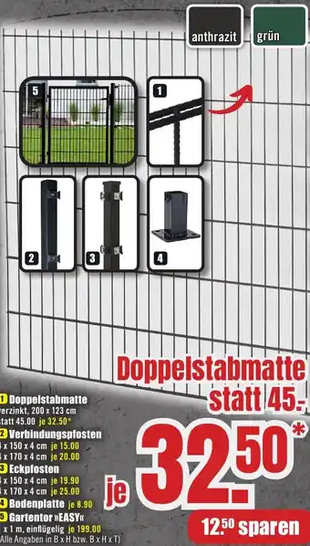 B1 Discount Baumarkt Doppelstabmatte Angebot